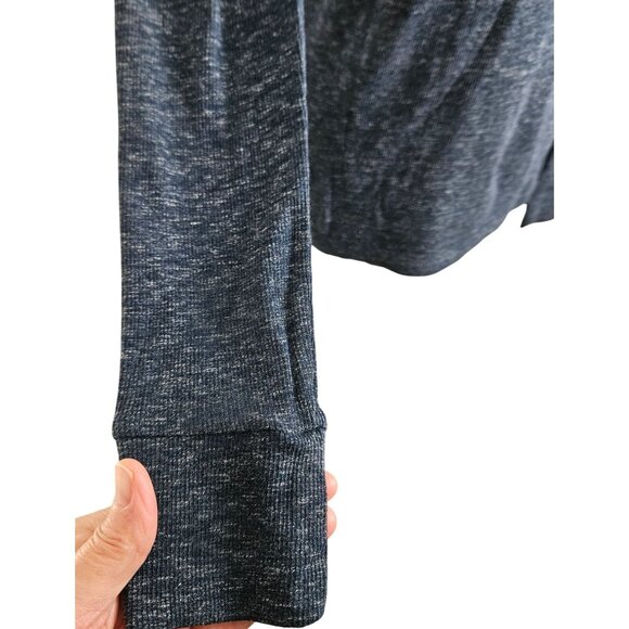 Levis Womens XS Pajama Set Navy Heather Henley Top Gray Drawstring Pants Lounge - Picture 6 of 14